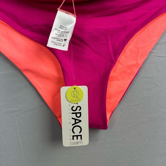 L Space Lydia Reversible Bikini Bottom Women’s Large Purple Orange - Picture 2 of 6